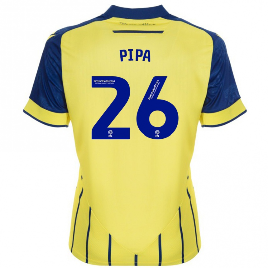 Men Football Pipa #26 Yellow Blue Away Jersey 2024/25 T-Shirt Canada