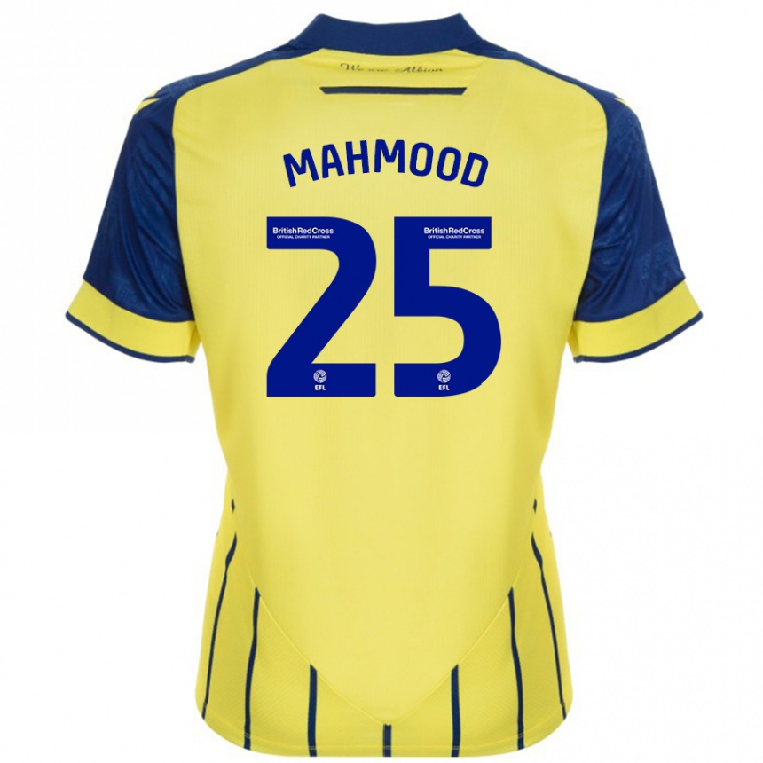 Men Football Mahmood #25 Yellow Blue Away Jersey 2024/25 T-Shirt Canada