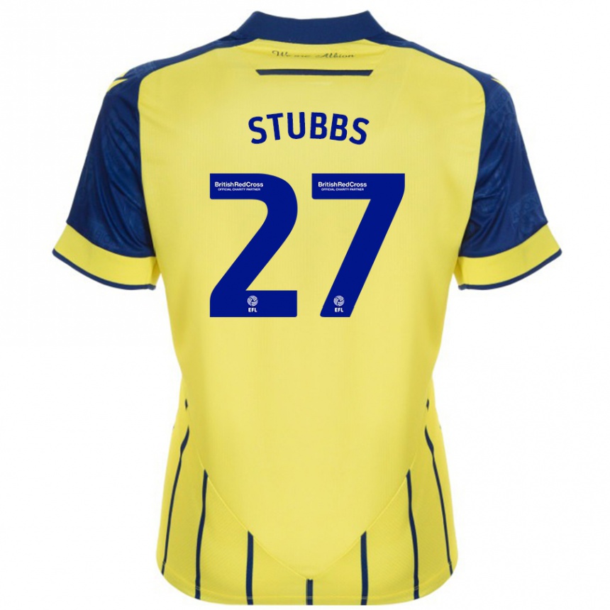 Homme Football Maillot Olivia Stubbs #27 Jaune Bleu Tenues Extérieur 2024/25 Canada