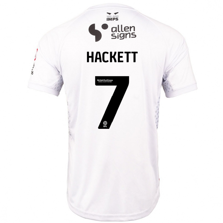 Men Football Reeco Hackett #7 Red White Away Jersey 2024/25 T-Shirt Canada