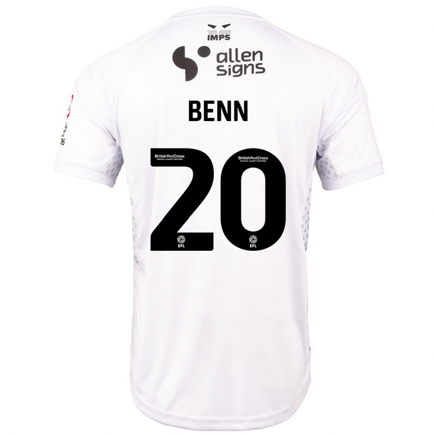 Men Football Jay Benn #20 Red White Away Jersey 2024/25 T-Shirt Canada