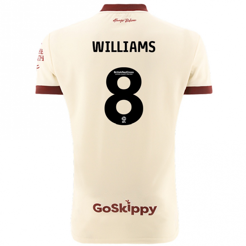 Homme Football Maillot Joe Williams #8 Blanc Crème Tenues Extérieur 2024/25 Canada