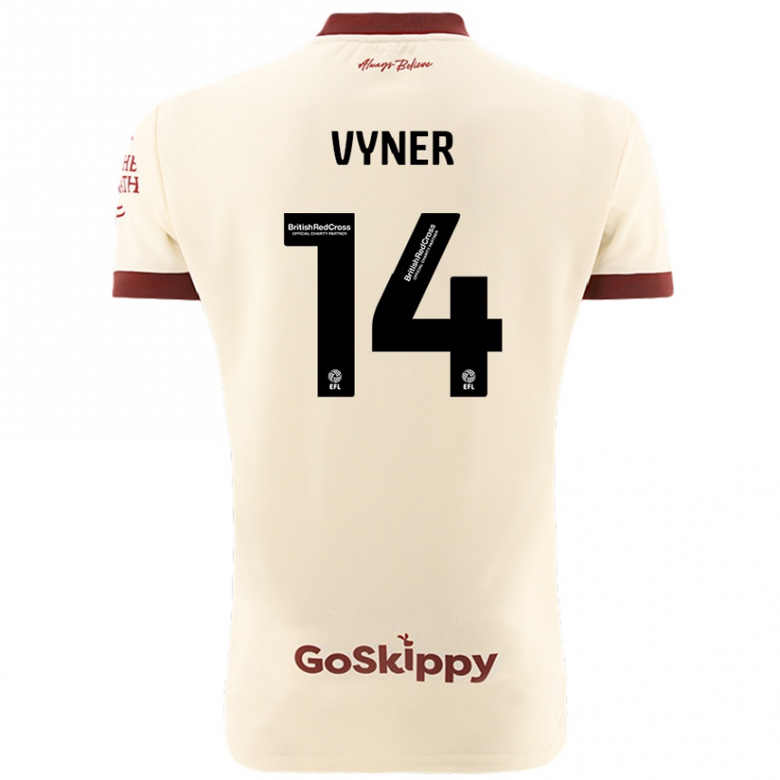 Homme Football Maillot Zak Vyner #14 Blanc Crème Tenues Extérieur 2024/25 Canada