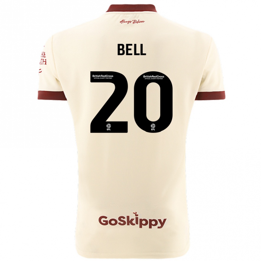 Men Football Sam Bell #20 Cream White Away Jersey 2024/25 T-Shirt Canada