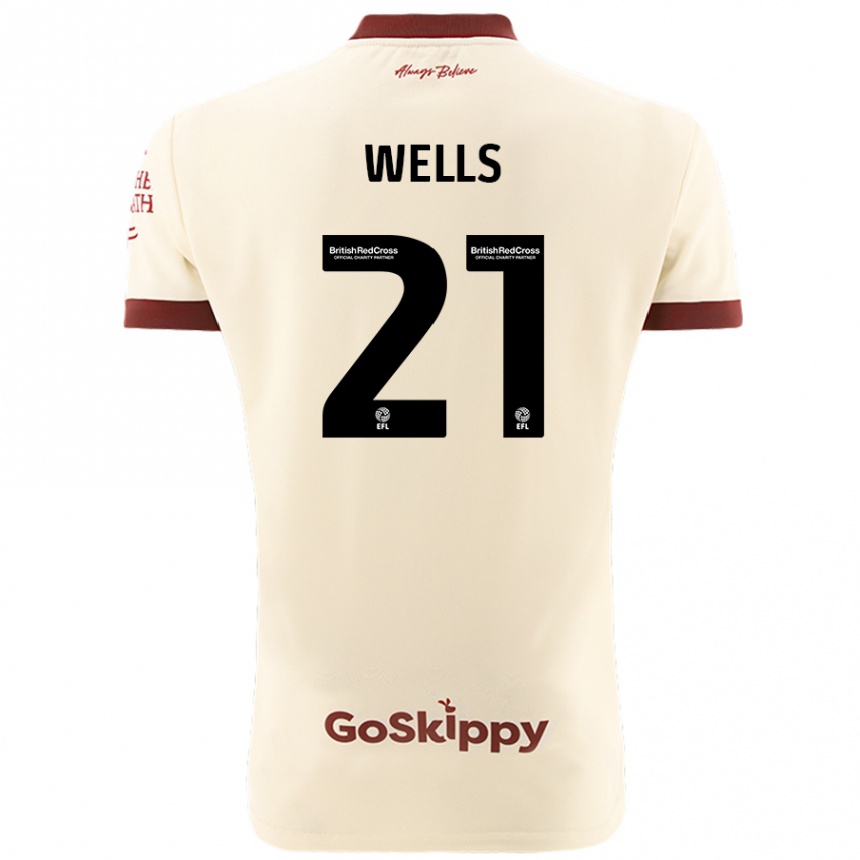 Men Football Nahki Wells #21 Cream White Away Jersey 2024/25 T-Shirt Canada