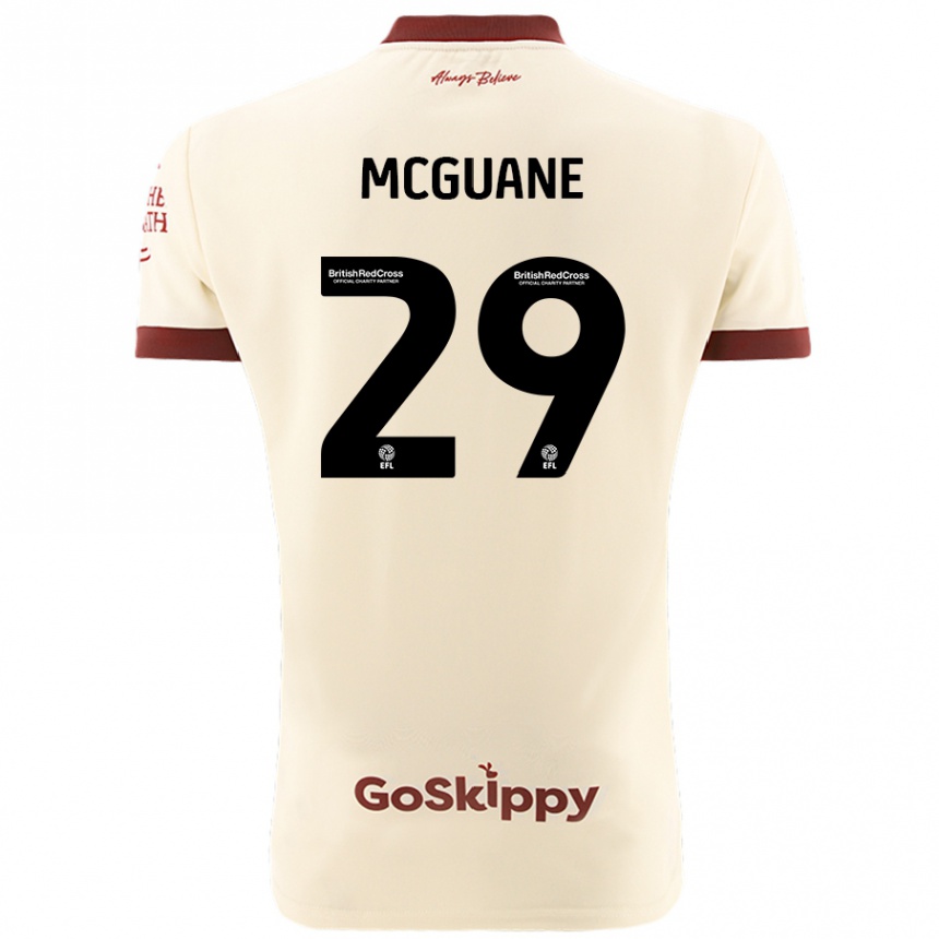 Men Football Marcus Mcguane #29 Cream White Away Jersey 2024/25 T-Shirt Canada