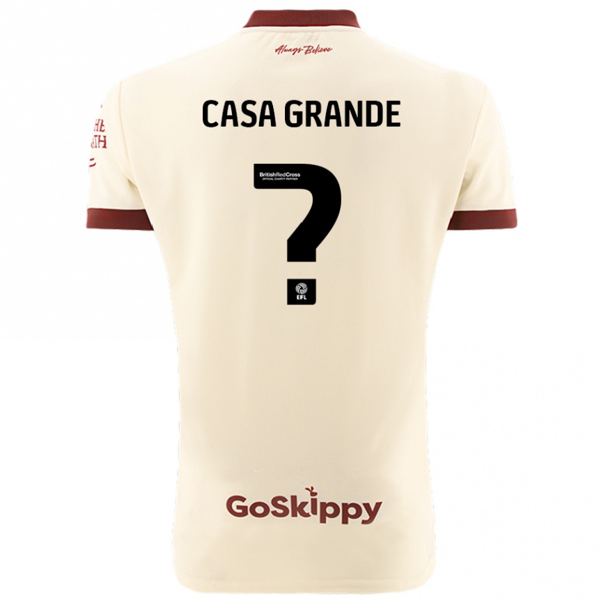 Men Football Josey Casa-Grande #0 Cream White Away Jersey 2024/25 T-Shirt Canada