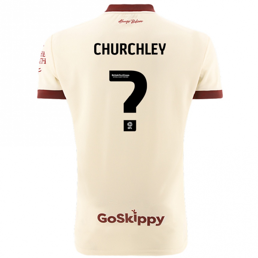 Men Football Kai Churchley #0 Cream White Away Jersey 2024/25 T-Shirt Canada