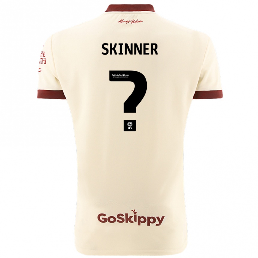 Men Football Luke Skinner #0 Cream White Away Jersey 2024/25 T-Shirt Canada