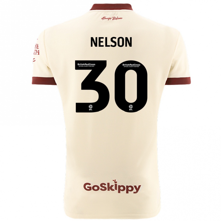 Men Football Raekwon Nelson #30 Cream White Away Jersey 2024/25 T-Shirt Canada