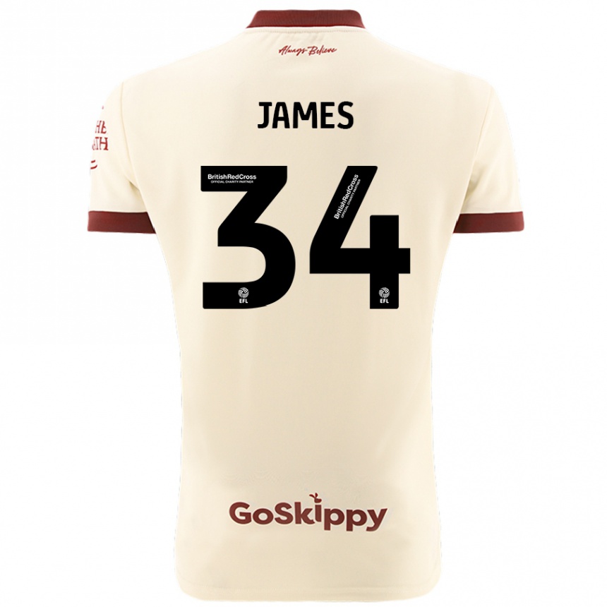 Homme Football Maillot Joseph James #34 Blanc Crème Tenues Extérieur 2024/25 Canada