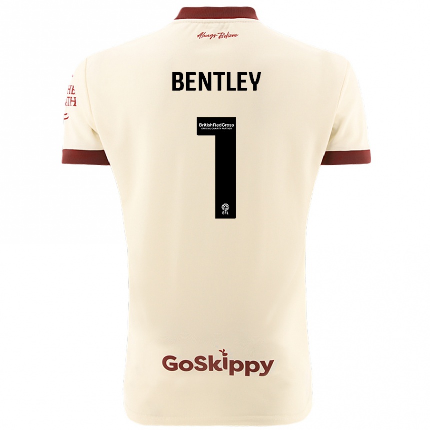 Homme Football Maillot Fran Bentley #1 Blanc Crème Tenues Extérieur 2024/25 Canada