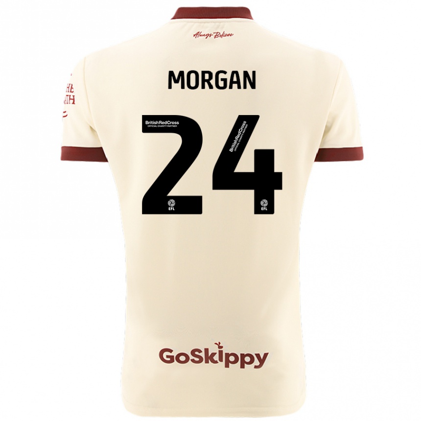 Men Football Ffion Morgan #24 Cream White Away Jersey 2024/25 T-Shirt Canada