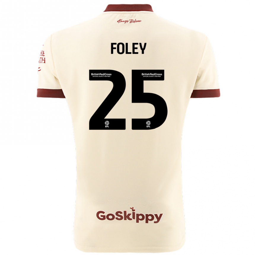 Men Football Erin Foley #25 Cream White Away Jersey 2024/25 T-Shirt Canada