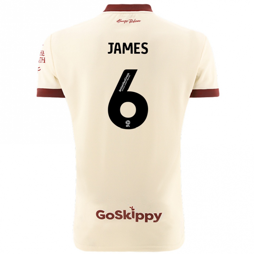 Homme Football Maillot Matty James #6 Blanc Crème Tenues Extérieur 2024/25 Canada