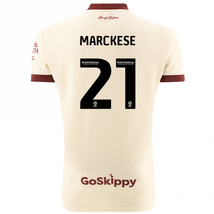 Men Football Kaylan Marckese #21 Cream White Away Jersey 2024/25 T-Shirt Canada