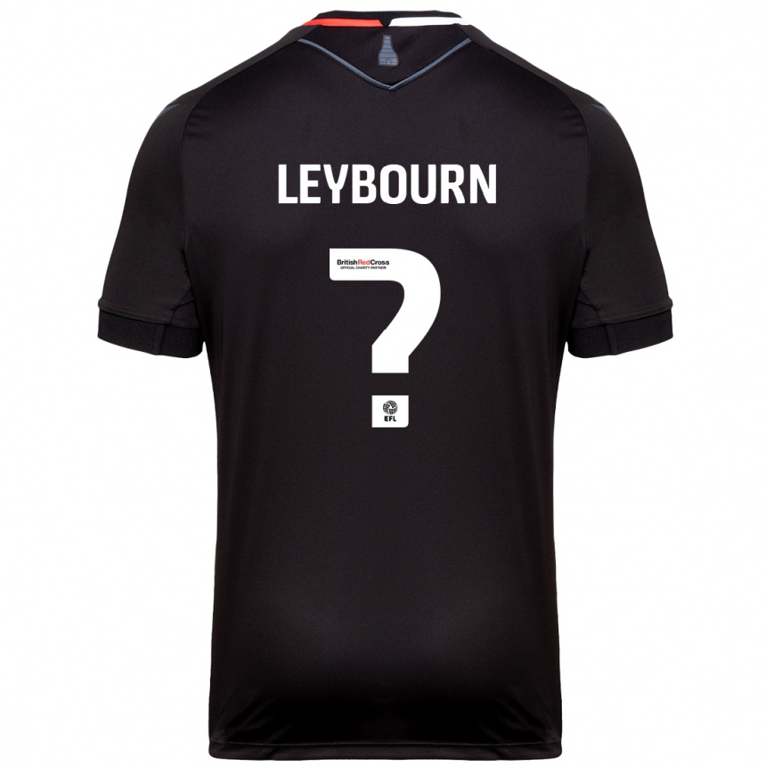 Men Football Charlie Leybourn #0 Black Away Jersey 2024/25 T-Shirt Canada