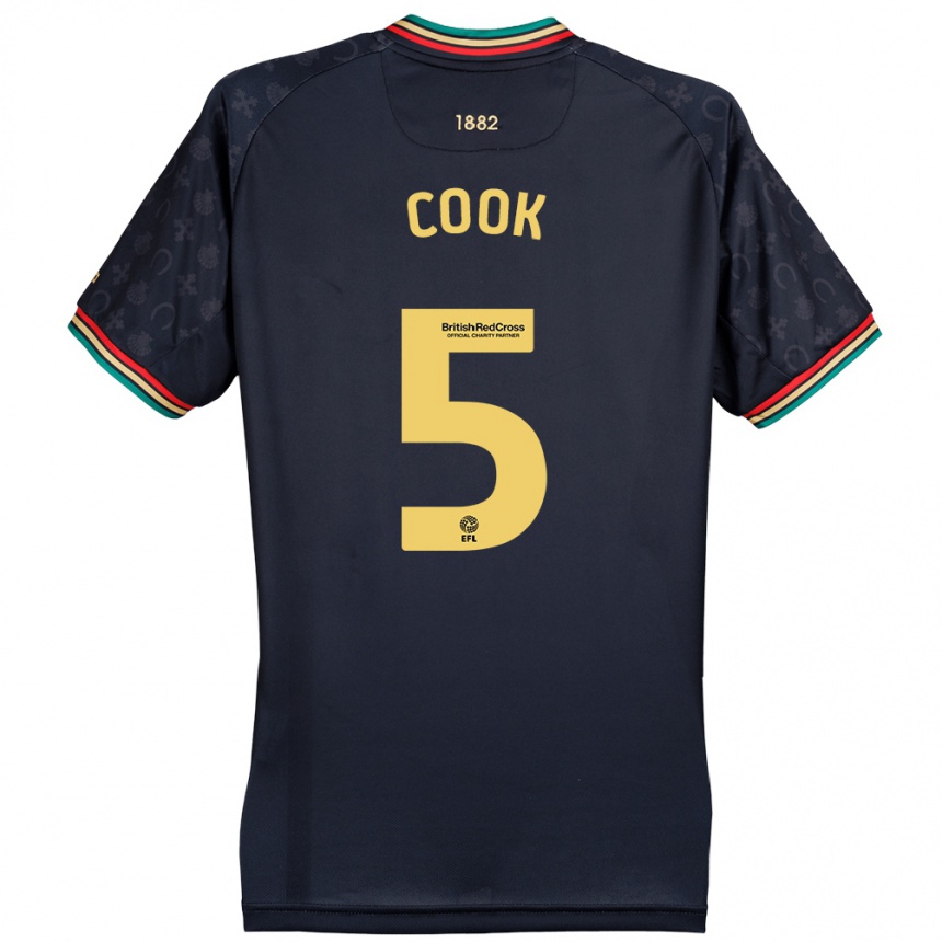 Men Football Steve Cook #5 Dark Navy Blue Away Jersey 2024/25 T-Shirt Canada