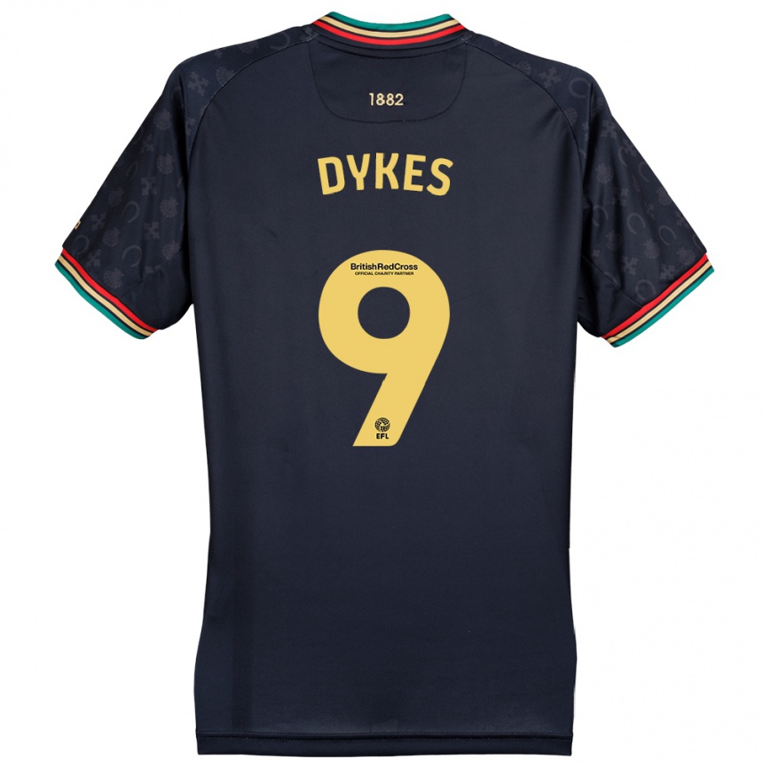 Homme Football Maillot Lyndon Dykes #9 Bleu Marine Foncé Tenues Extérieur 2024/25 Canada