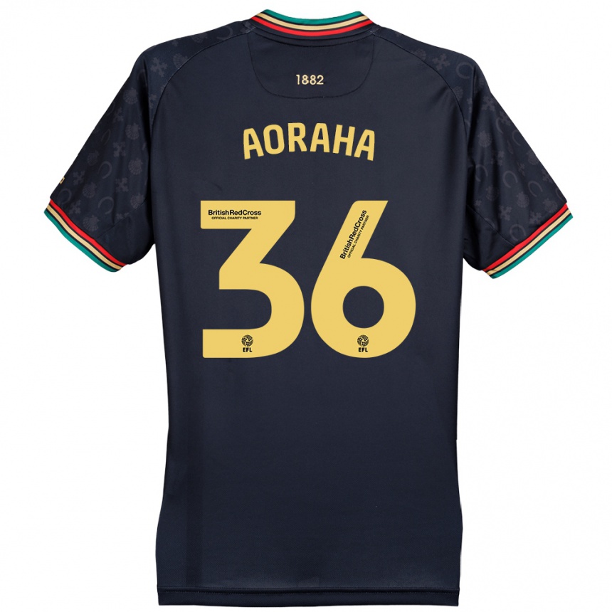 Homme Football Maillot Alexander Aoraha #36 Bleu Marine Foncé Tenues Extérieur 2024/25 Canada