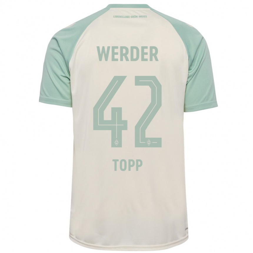 Men Football Keke Topp #42 Off-White Light Green Away Jersey 2024/25 T-Shirt Canada