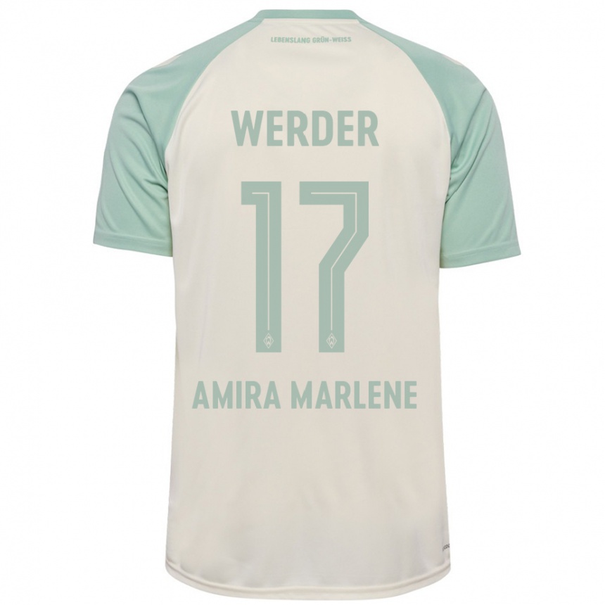 Homme Football Maillot Amira Marlene Dahl #17 Blanc Cassé Vert Clair Tenues Extérieur 2024/25 Canada