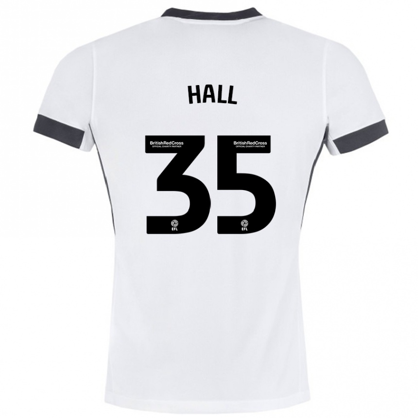 Men Football George Hall #35 White Black Away Jersey 2024/25 T-Shirt Canada