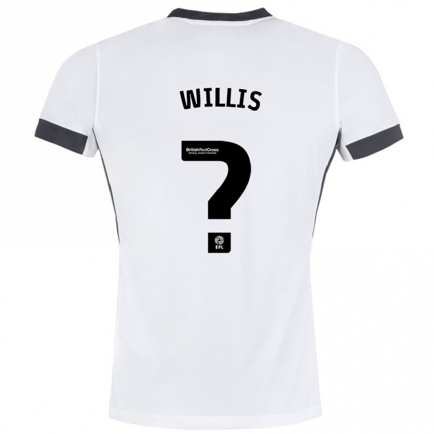 Men Football Zach Willis #0 White Black Away Jersey 2024/25 T-Shirt Canada