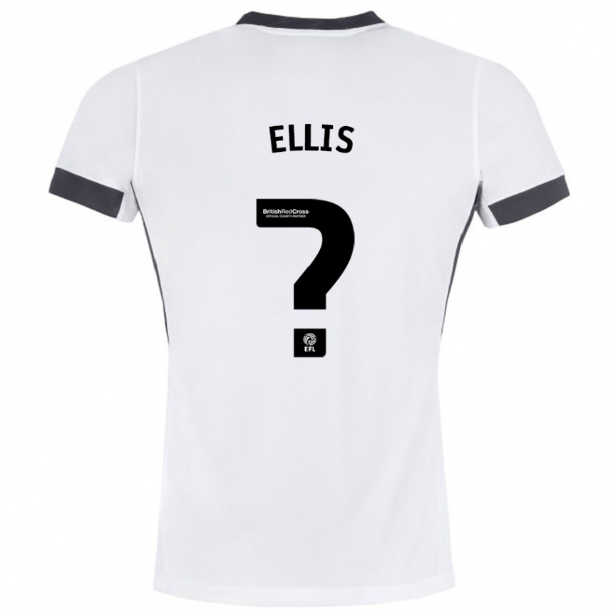 Homme Football Maillot O'shea Ellis #0 Blanc Noir Tenues Extérieur 2024/25 Canada