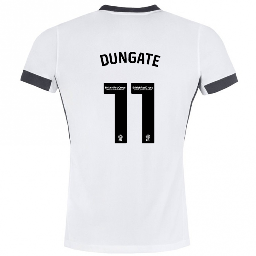 Homme Football Maillot Katie Dungate #11 Blanc Noir Tenues Extérieur 2024/25 Canada