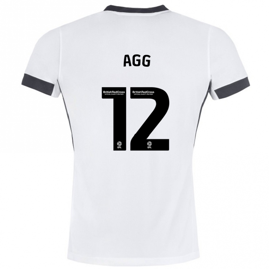 Men Football Lily Agg #12 White Black Away Jersey 2024/25 T-Shirt Canada