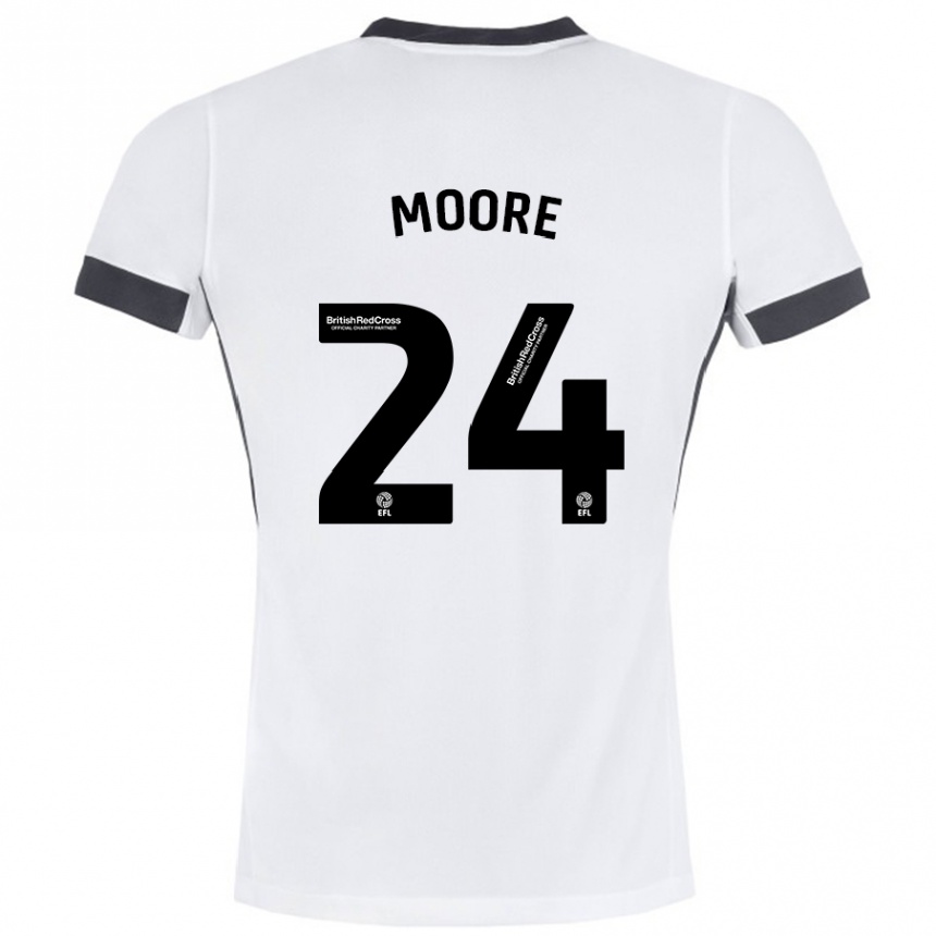 Men Football Jade Ellis Moore #24 White Black Away Jersey 2024/25 T-Shirt Canada