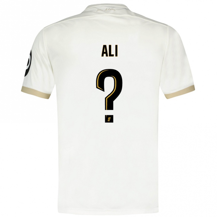 Homme Football Maillot Kéfren Ali #0 Blanc Doré Tenues Extérieur 2024/25 Canada