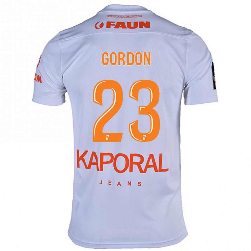 Men Football Sh'nia Gordon #23 White Away Jersey 2024/25 T-Shirt Canada