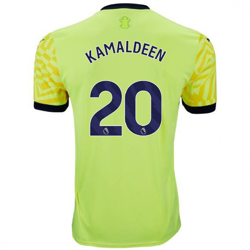 Men Football Kamaldeen Sulemana #20 Yellow Away Jersey 2024/25 T-Shirt Canada