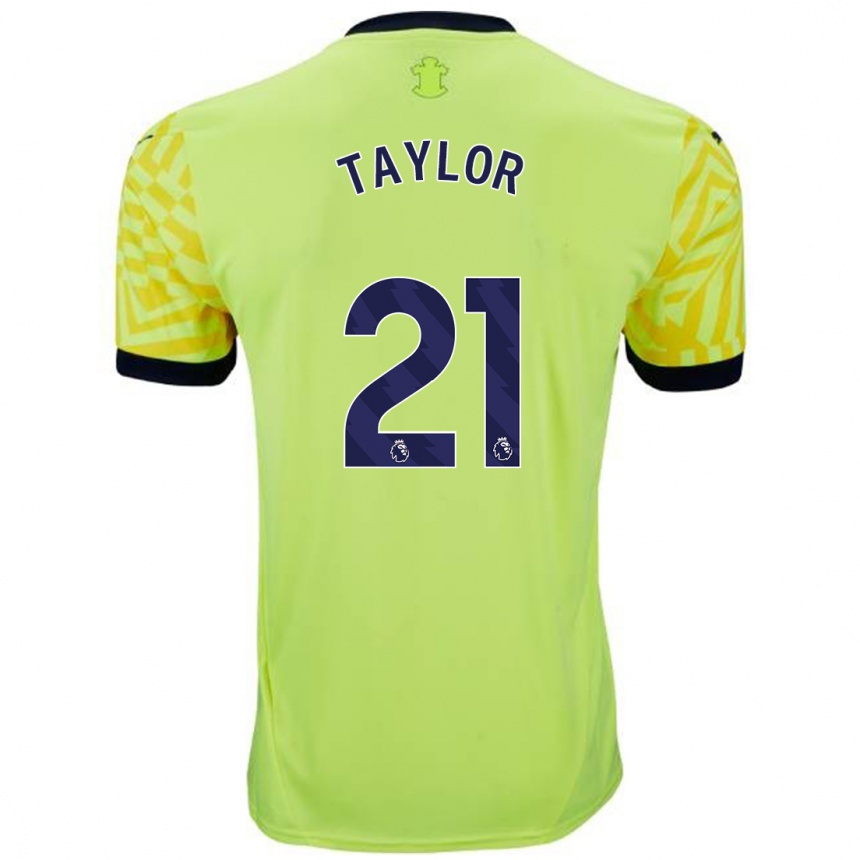 Men Football Charlie Taylor #21 Yellow Away Jersey 2024/25 T-Shirt Canada