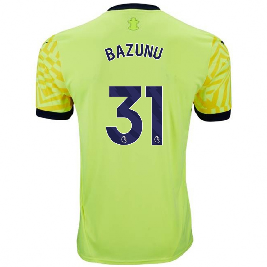 Men Football Gavin Bazunu #31 Yellow Away Jersey 2024/25 T-Shirt Canada