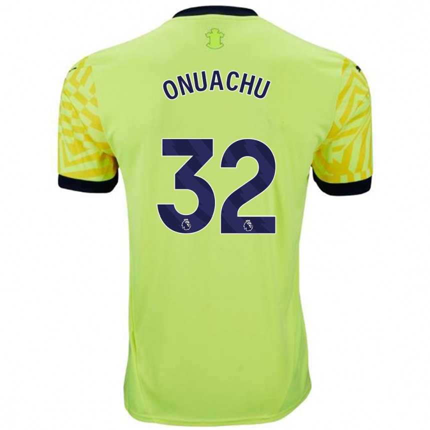 Men Football Paul Onuachu #32 Yellow Away Jersey 2024/25 T-Shirt Canada