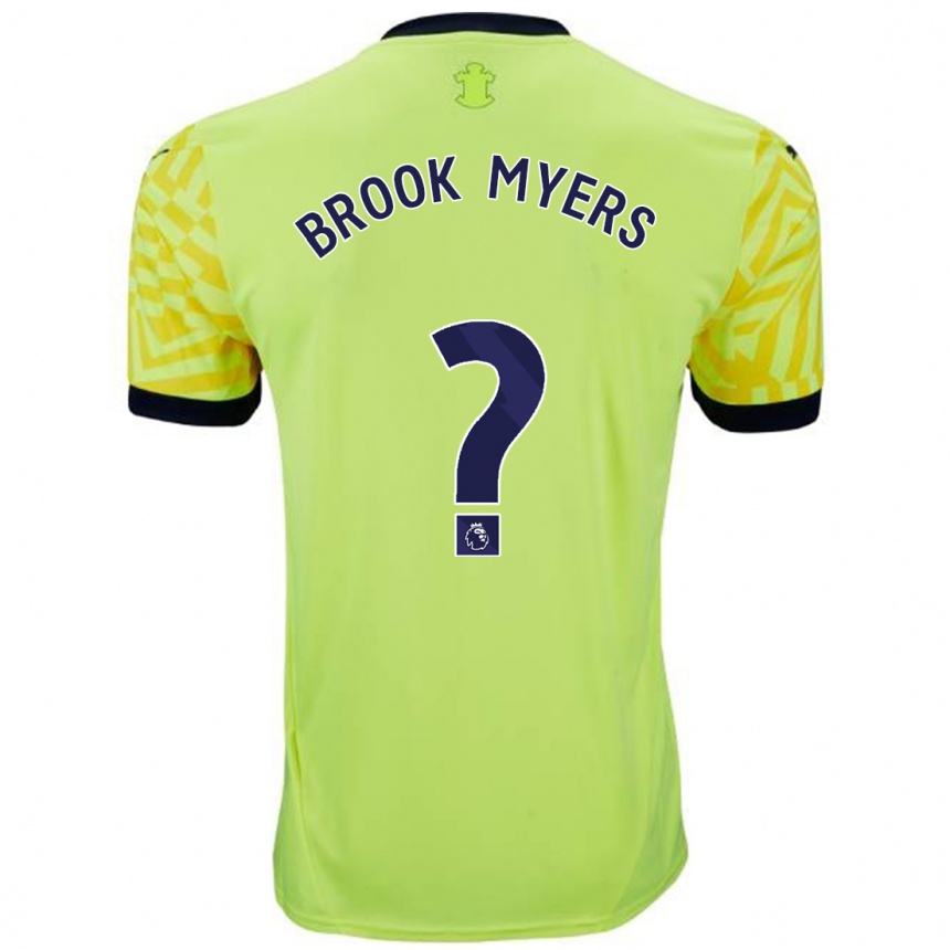 Men Football Brook Myers #0 Yellow Away Jersey 2024/25 T-Shirt Canada