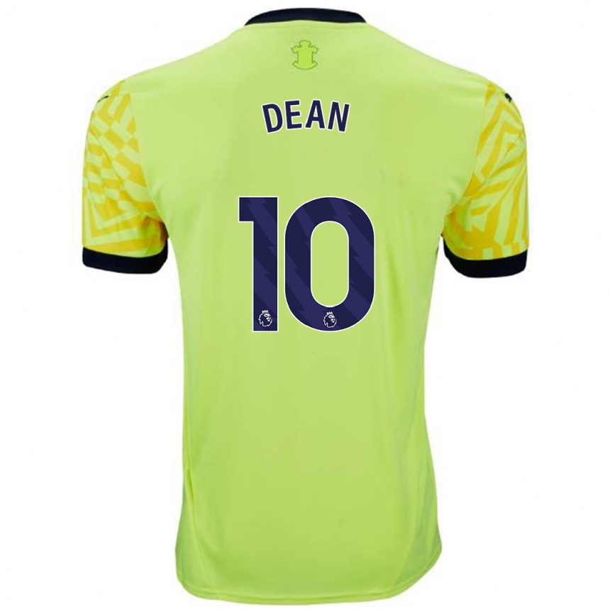 Men Football Rianna Dean #10 Yellow Away Jersey 2024/25 T-Shirt Canada