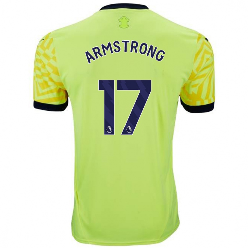 Men Football Stuart Armstrong #17 Yellow Away Jersey 2024/25 T-Shirt Canada