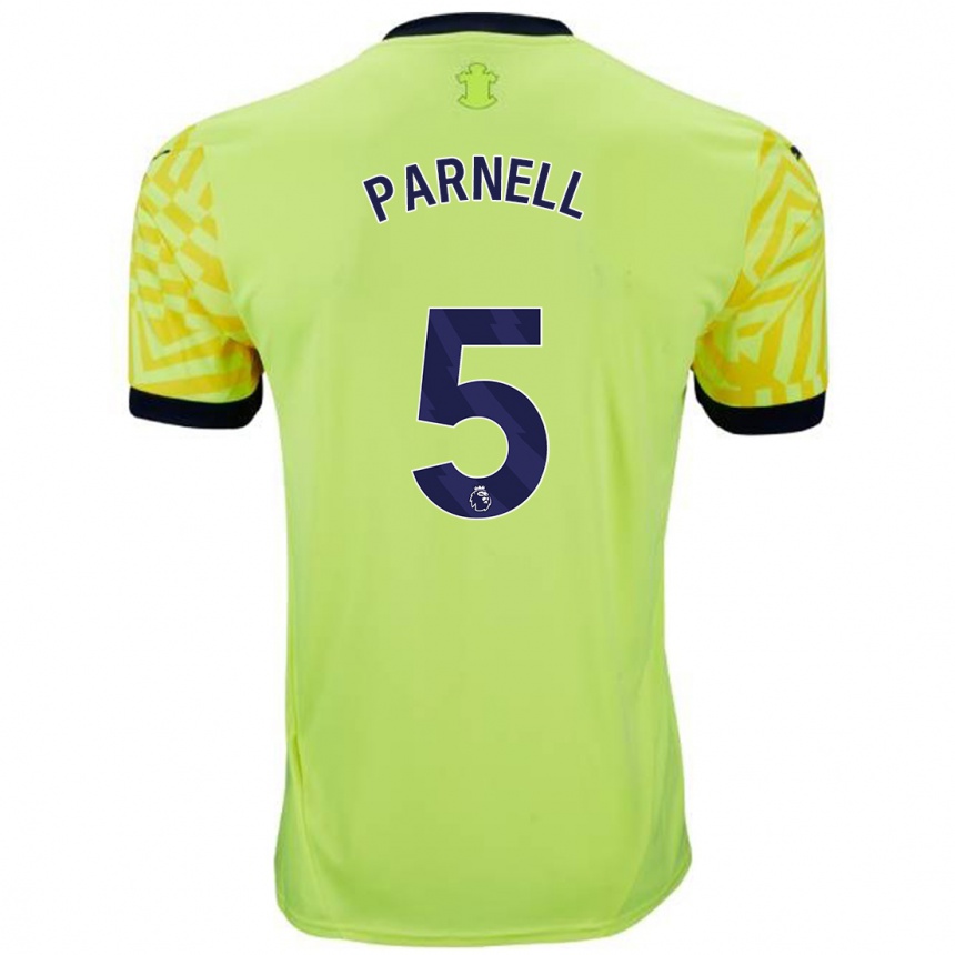 Men Football Rosanna Parnell #5 Yellow Away Jersey 2024/25 T-Shirt Canada