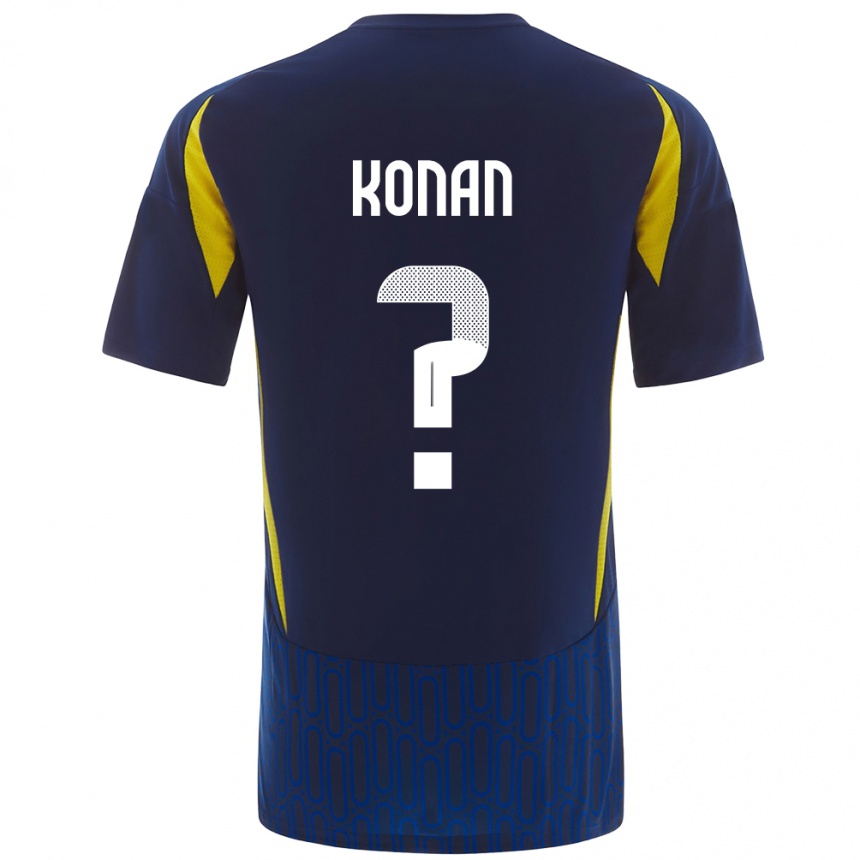 Men Football Ghislain Konan #0 Blue Yellow Away Jersey 2024/25 T-Shirt Canada