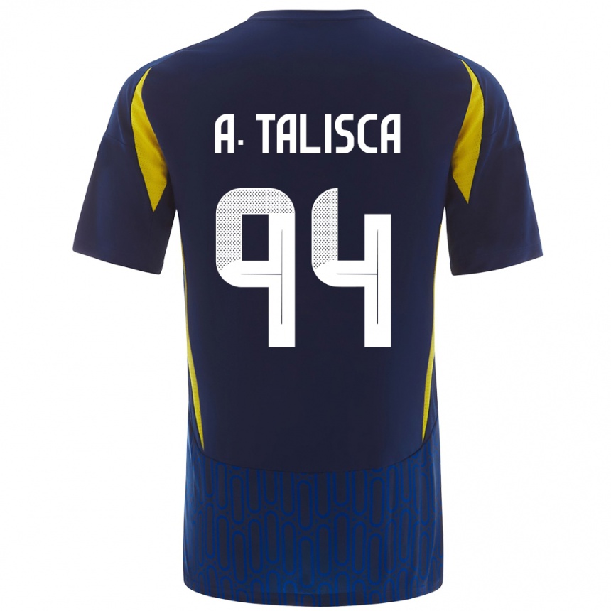 Men Football Talisca #94 Blue Yellow Away Jersey 2024/25 T-Shirt Canada