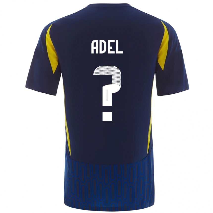 Men Football Aida Adel #0 Blue Yellow Away Jersey 2024/25 T-Shirt Canada