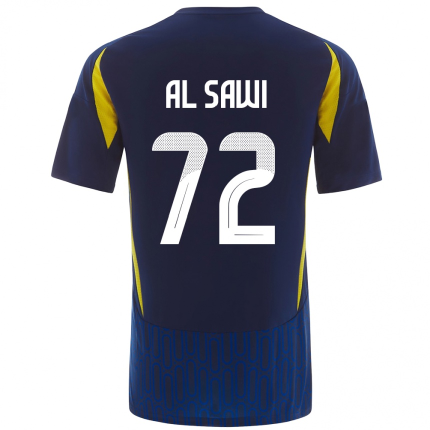 Men Football Etaf Al-Sawi #72 Blue Yellow Away Jersey 2024/25 T-Shirt Canada