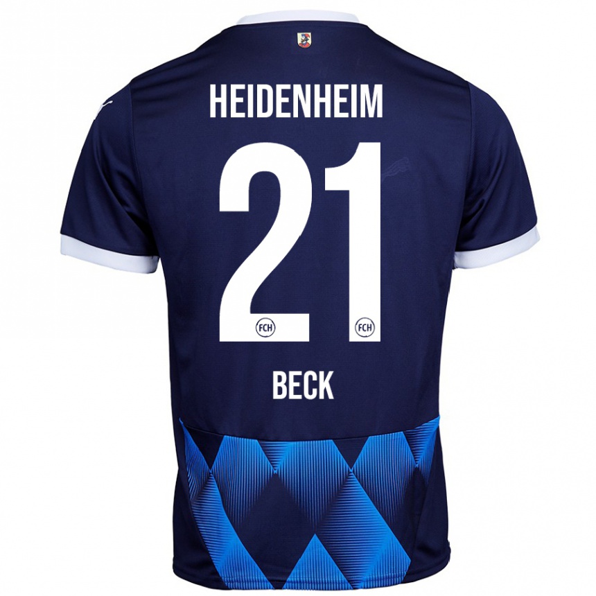 Homme Football Maillot Adrian Beck #21 Bleu Marine Foncé Tenues Extérieur 2024/25 Canada