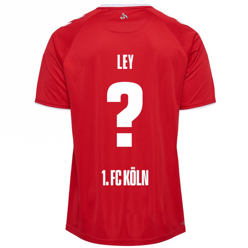 Men Football Benjamin Ley #0 Red White Away Jersey 2024/25 T-Shirt Canada