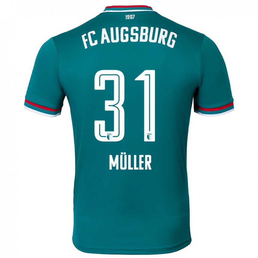 Men Football Noah Müller #31 Dark Green Away Jersey 2024/25 T-Shirt Canada