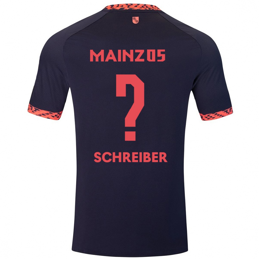 Men Football Philipp Schreiber #0 Blue Coral Red Away Jersey 2024/25 T-Shirt Canada